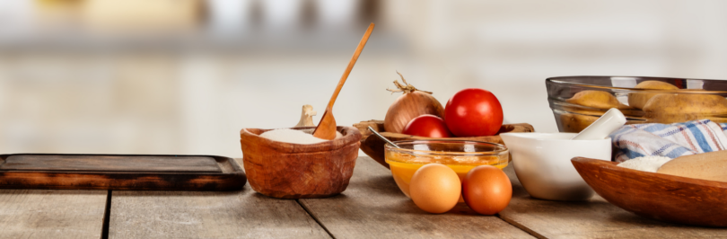 cooking ingredients on table