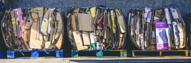 sorted and packaged cardboard