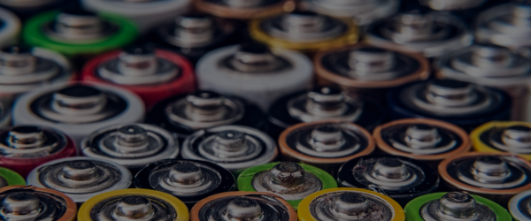 group of colourful batteries