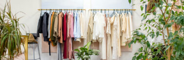 clothes on a clothes rack