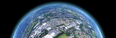 cropped image of earth in space
