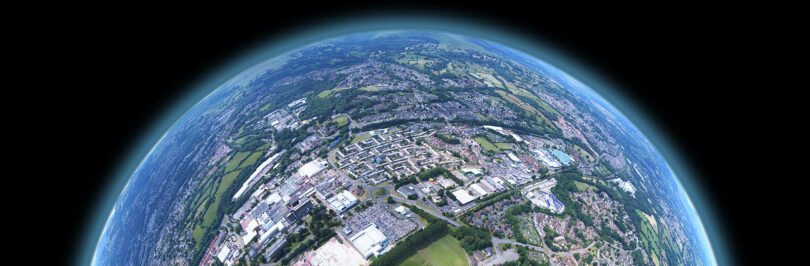 cropped image of earth in space