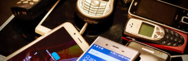 pile of cellphones