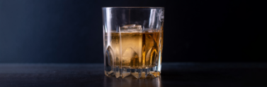 whiskey in glass