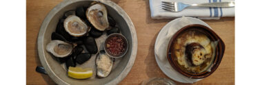 oysters on table